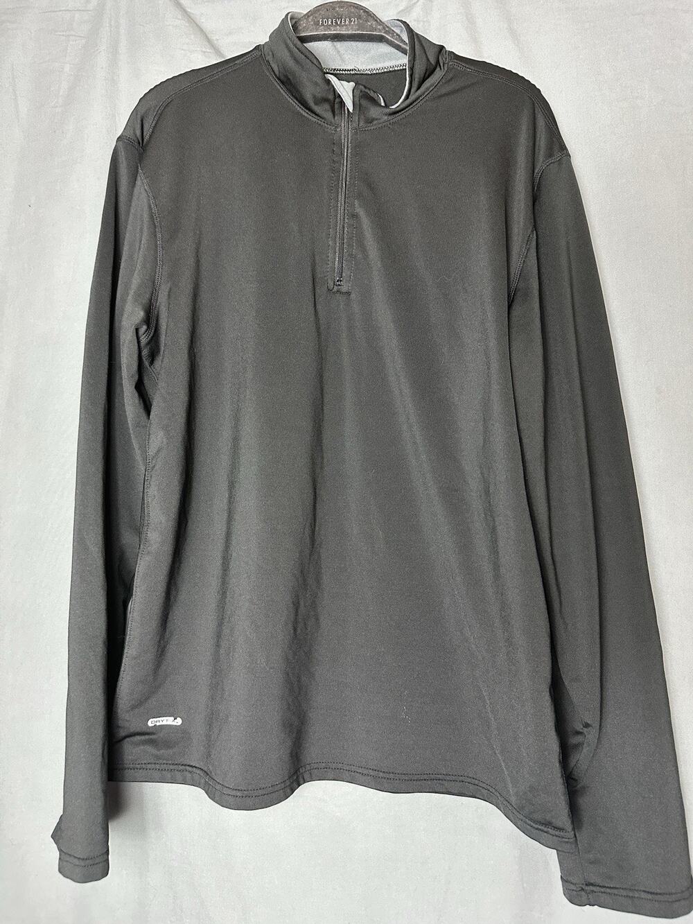 Pullover Quarter Zip Athletic Sweater Mens Size L